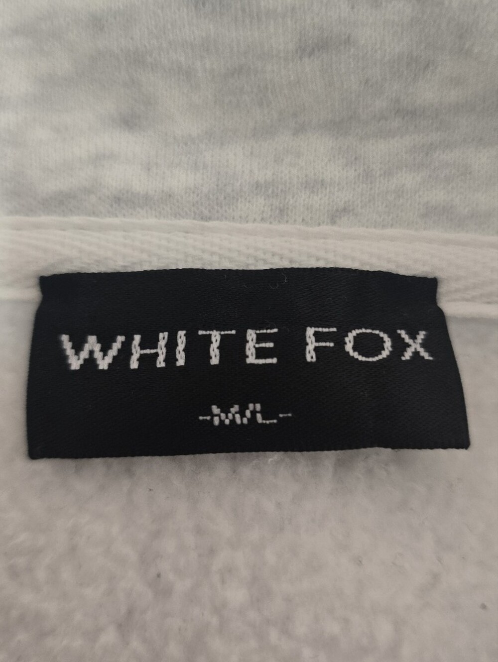 White Fox Boutique Decade Classics Varsity Zip Front Sweater - Grey Marl/Green - Picture 3 of 7